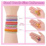 Funtopia 39 Colors 3mm Seed Beads, 9600pcs Small Beads for Jewelry Making, Tiny Craft Beads for Bracelet Making
