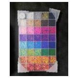Funtopia 39 Colors 3mm Seed Beads, 9600pcs Small Beads for Jewelry Making, Tiny Craft Beads for Bracelet Making