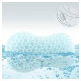Sunlit Bath Jello Mini Gel Bath Pillows, Lumbar Pillow for Bathtub, Back Support Pillow, Gel Pillow with Non-Slip Suction Cups for Lumbar, Back Rest Support, Ice Blue