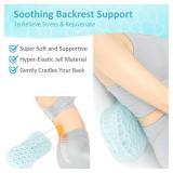 Sunlit Bath Jello Mini Gel Bath Pillows, Lumbar Pillow for Bathtub, Back Support Pillow, Gel Pillow with Non-Slip Suction Cups for Lumbar, Back Rest Support, Ice Blue