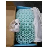 Sunlit Bath Jello Mini Gel Bath Pillows, Lumbar Pillow for Bathtub, Back Support Pillow, Gel Pillow with Non-Slip Suction Cups for Lumbar, Back Rest Support, Ice Blue