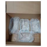 30oz Glass Food Prep Containers 4 Containers 8 Lids