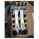 HUANUO Dual Monitor Stand - Full Adjustable Monitor Desk Mount Swivel Vesa Bracket with C Clamp, Grommet Mounting Base for 13 to 32 Inch Computer Screens - Each Arm Holds 4.4 to 19.8lbs - White