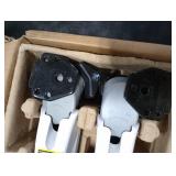 HUANUO Dual Monitor Stand - Full Adjustable Monitor Desk Mount Swivel Vesa Bracket with C Clamp, Grommet Mounting Base for 13 to 32 Inch Computer Screens - Each Arm Holds 4.4 to 19.8lbs - White