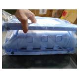 MoreFeel Collapsible Baby Bathtub for Newborn with Thermometer & 1 Hooded Towel & 1 Soft Floating Cushion,Portable Travel Bathtub with Drain Hole, Durable Foldable Baby Tubs for Infants to Toddler