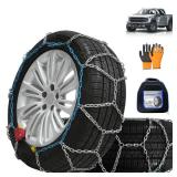 AutoChoice AutoFixing Snow Chains Tire Chains For Light Truck SUV Pickup Trucks, Easy installation, Contains Titanium for Wear Resistance, Set of 2(HRV270,Auto-Trac)