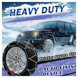 AutoChoice AutoFixing Snow Chains Tire Chains For Light Truck SUV Pickup Trucks, Easy installation, Contains Titanium for Wear Resistance, Set of 2(HRV270,Auto-Trac)