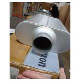 Floshine Universal Mufflers Dual Chamber 2.5 inlet (ID) 2.5 outlet (ID) overall 17 Performance Automotive Muffler Exhaust FH8C25C25