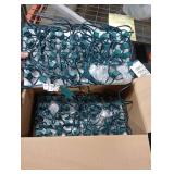 C9 Clear Christmas String Lights, 100 Feet Waterproof Vintage Christmas Tree Lights, Outdoor Roofline String Lights with 100 Clear Bulbs for Patio Garden Holiday Indoor Home Decoration, Green Wire