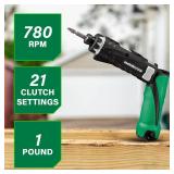 Metabo HPT 3.6V Lithium Ion Cordless Screwdriver Kit, Compact and Lightweight Power Screwdriver with 2 x 1.5Ah Batteries and Quick Charger, 21 + 1 Clutch Settings and Built-In LED Light, DB3DL2