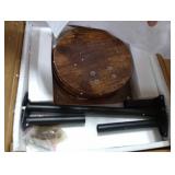 Cupcake Stand, Rotatable Wood Cake Stand, 4-Tier Cupcake Tower, Rustic Tiered Tray Stand for 50 Cupcakes, Dessert Table Display Set for Tea Party, Weddings, Birthday(Brown)