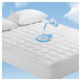 Elegear Queen Cooling Mattress Pad for Hot Sleepers, Waterproof Cold Mattress Topper with TriSupport 3D Tech Balanced Support & Enhanced Breathability, Soft Fluffy Bed Protector Deep Pocket Up to 16