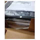 YGEOMER Entertainment Center for 55 50 45 43 40 32 Inch TVs, TV Stand with Power Outlet and Open Storage Shelves, TV Media Console Table for Living Room and Bedroom, Rustic Brown