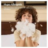 Pacific Coast Down Comforters King Size, 100% Cotton Duvet Insert, Extra Fluffy White Comforter, Ultra-Soft, Breathable, All Season Hotel Luxury Bedding Comforters, 8 Corner & Center Loops (106x90)