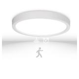 Sokply 12in Motion Sensor LED Ceiling Light Wired, 2700K/3000K/3500K/4000K/5000K Dimmable 24W Round Flush Mount Lighting Fixture for Closet Stairwell Hallway Laundry Porch, ETL Listed, White