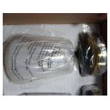 VONLUCE Pendant Lights Kitchen Island, Matte Black Pendant Light Fixtures with E26 Base & Adjustable Cable, Modern Pendant Lighting with Glass Shade for Living Room Bedroom Hallway, 2 Packs