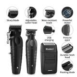 KEMEI Professional Hair Clipper, Hair Trimmer, Beard Shaver Set for Men, Electric Cordless Barber Clipper Beard Trimmer, Rechargeable Fade Clipper Haircutting Kit, KM-2299, KM-2296, KM-1102