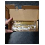 goldenwarm Kitchen Cabinet Pulls Brushed Brass Drawer Handles - Modern Cabinet Drawer Pulls Gold Kitchen Hardware, 4.5in Hole Centers, 5 Pack