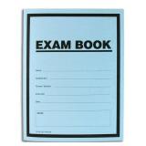 BookFactory Exam Blue Book, Ruled Format, 8.5x11 Inches, 16 Pages, 10-Pack (Made in USA)