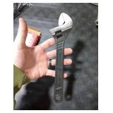 SEDY 10-Inch Adjustable Wrench, Black Oxide Finish Wide Jaw Spanner with Inch/Metric Scale, Premium Drop Forged Steel for Automotive Plumbing and Household Repairs