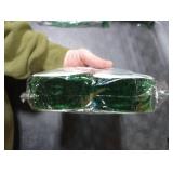 Preboun 4 Rolls Christmas Velvet Ribbon for Gift Wrapping 24 Yards Total Frayed Edge Velvet Silk Ribbon for Christmas Wedding Baby Shower DIY Crafts Decor(Dark Green,1.5 Inch)