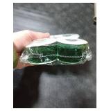 Preboun 4 Rolls Christmas Velvet Ribbon for Gift Wrapping 24 Yards Total Frayed Edge Velvet Silk Ribbon for Christmas Wedding Baby Shower DIY Crafts Decor(Dark Green,1.5 Inch)