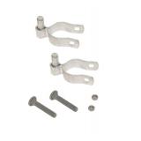 Dailydanny 2 Pack Chain Link Fence Frame Gate Post Male Hinge with Bolts and Nuts (1-7/8 Inch)