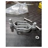 Dailydanny 2 Pack Chain Link Fence Frame Gate Post Male Hinge with Bolts and Nuts (1-7/8 Inch)