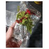 Ganz Kissing Krystal Mistletoe Cardinal on Acrylic Cross