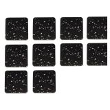 10 Pack 3.94 x 3.94 x 0.6 Treadmill Mat Pads for Walking pad, Exercise Bike,Exercise Equipment, Noise Reduce & Shocking Absorbing Rubber & Eva Mat for Protect Floors Black