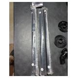 mapleway Pipe Stair Handrail, 4ft Railing for Indoor Steps Metal Staircase Hand Rail Industrial Iron Handle for Wall Mount Support, Black