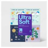 Ultra Soft 3-Ply Facial Tissue - Back-to-School Designs - 4pk/260ct - up&upâ¢
