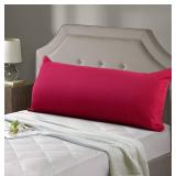 Evolive New 300TC Thread Count 100% Cotton Body Pillow Cover/Case Replacement with Hidden Zipper Closure 21\"x54\" (Red) - Retail: $13