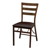 Pack of 2 Peakform Ladder Back Padded Folding Chair Brown - Retail: $40