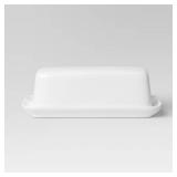 2 pack 2pc Porcelain Butter Dish White - Thresholdâ¢: Butter Holder, Microwave & Dishwasher Safe, 4 Volume Capacity - Retail: $12