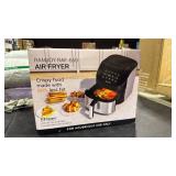 Air Fryer 6.8 Quarts, 10-in-1 Functions, Air Fry, Roast, Bake, Broil, Dehydrate, Large & Compact Air Fryers, Nonstick & Dishwasher-Safe Airfryer Basket, Stainless Steel Air Fryer, Easy To Use - Retail