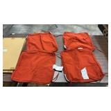 Covers only- Patio Chair Cushions, 19\" x 19\" x 3\" Outdoor Chair Cushions Set of 4, Waterproof Outdoor Cushions for Patio Furniture, Outdoors Seat Cushions Set of 4 with Handle and Ties, Spice - Ret