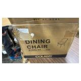 COLAMY Upholstered Dining Chairs Set of 2, Modern Kitchen Chairs with Back, Fabric Side Chair with Wood Legs for Dining Room Kitchen Restaurant, Beige - Retail: $0