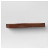 24\" Floating Dark Wood Shelf Walnut Brown - Thresholdâ¢: Wall-Mounted, Open Shelving - Retail: $40