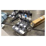 Webstrap Folding Patio Chair Gray - Retail: $0