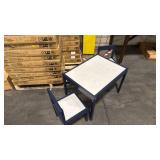 Baby Relax Hunter 3-Piece Kiddy Table & Chair Kids Set  Blue / White - Retail: $78