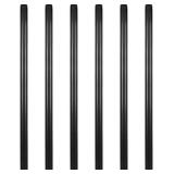 6 Pack 3/4 30" Pre-Cut Black Metal Pipe, Fits Standard 3/4 Black Threaded Pipe 28112