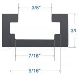 Aluminum 48\" T-Track for Woodworking Double Cut Profile Universal 230569