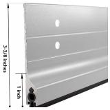 Door Metal Draft Stopper 28 inches Aluminum Mouse Blocker with Rubber Sweep Seal 241162