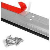 Door Metal Draft Stopper 28 inches Aluminum Mouse Blocker with Rubber Sweep Seal 241162
