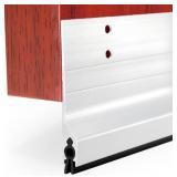 Door Metal Draft Stopper 28 inches Aluminum Mouse Blocker with Rubber Sweep Seal 241162