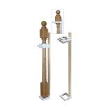 No Hole Stairway Baby Gate Mounting Kit - Fits Posts from 2 3/4 - 3 1/2 inches 241164&300718