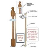 No Hole Stairway Baby Gate Mounting Kit - Fits Posts from 2 3/4 - 3 1/2 inches 241164&300718