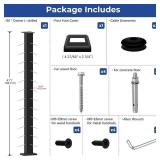 42\" Cable Railing Corner Post (Post 41\"x2\"x2\"), 90 Drilled Fixed Top Mount 341135