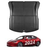 Trunk Mat for New Tesla Model 3 2025, All Weather Heavy Duty TPE 420489